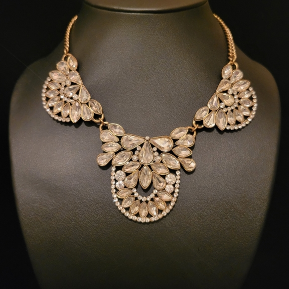 Estate Rhinestone Statement Necklace - Picture 2 of 4